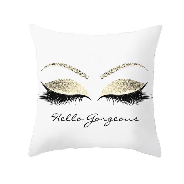Cushion Cover Eyelash Fashion Decoration Pillow Case Pillow Case Polyester Funda Cojin Sofa Home Decoration