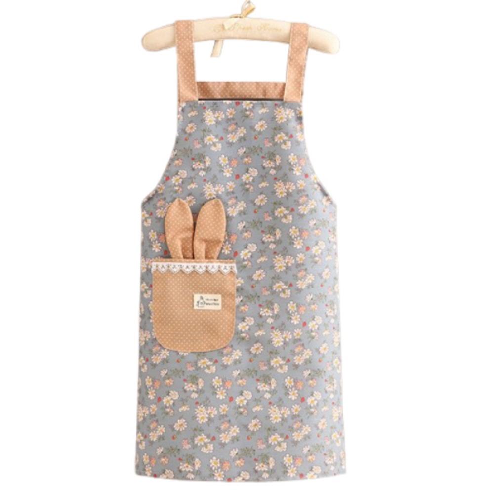 Breathable Long Sleeve Apron Protective Suspender Work Dress Cleaning Apron  Restaurant Use
