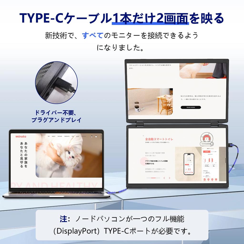 LivElect Dual Display Mobile Compatible with All Single Cable FHD Foldable Portable VESA with Stand 15.6-inch 2-Screen Display, Models, Connection,