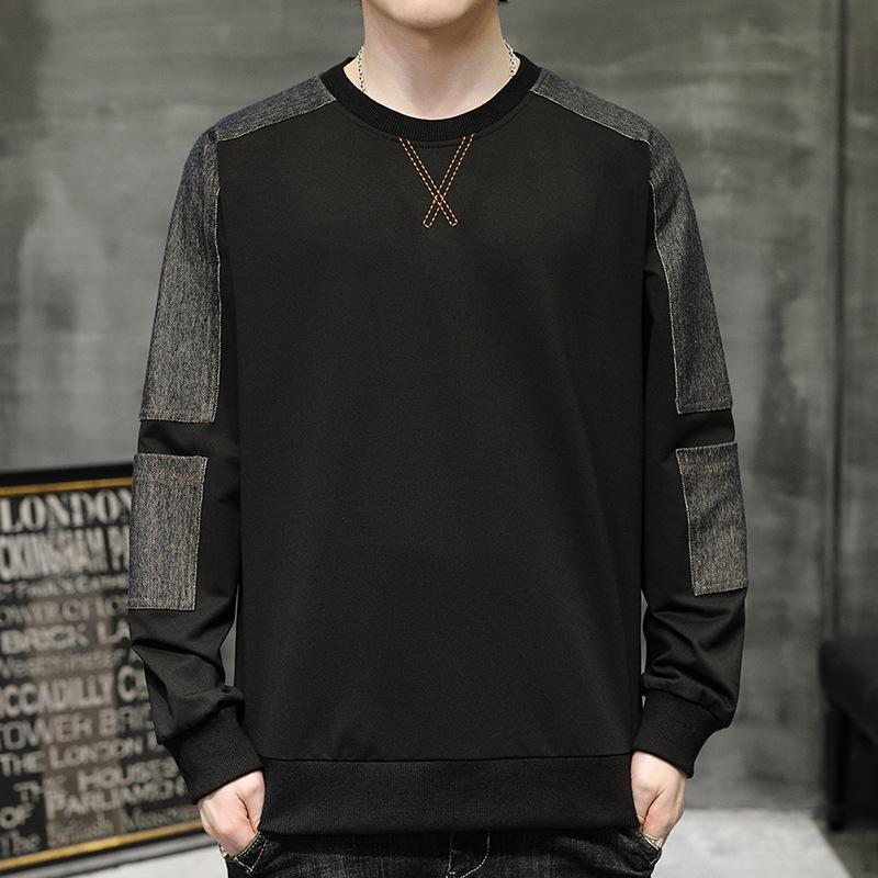 Long Sleeve T-Shirt Men's Crew Neck Sweater Spring and Autumn New Inner Bottom Shirt Teen Student Autumn Top