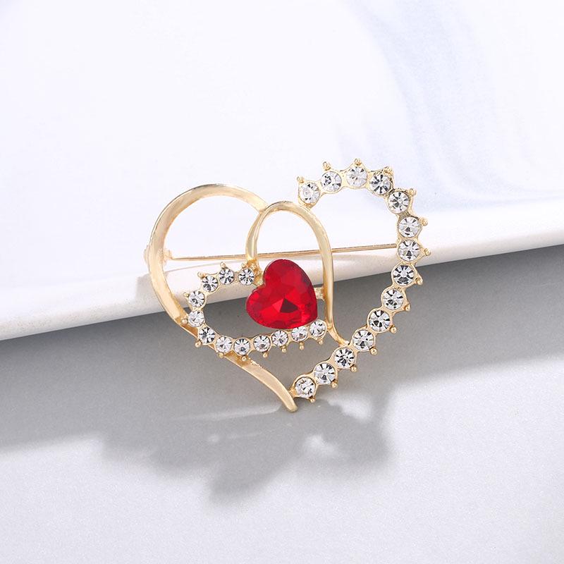 Broșă Florală de Lux cu Strasuri în Stil Coreean - Pin Elegant pentru Guler de Damă