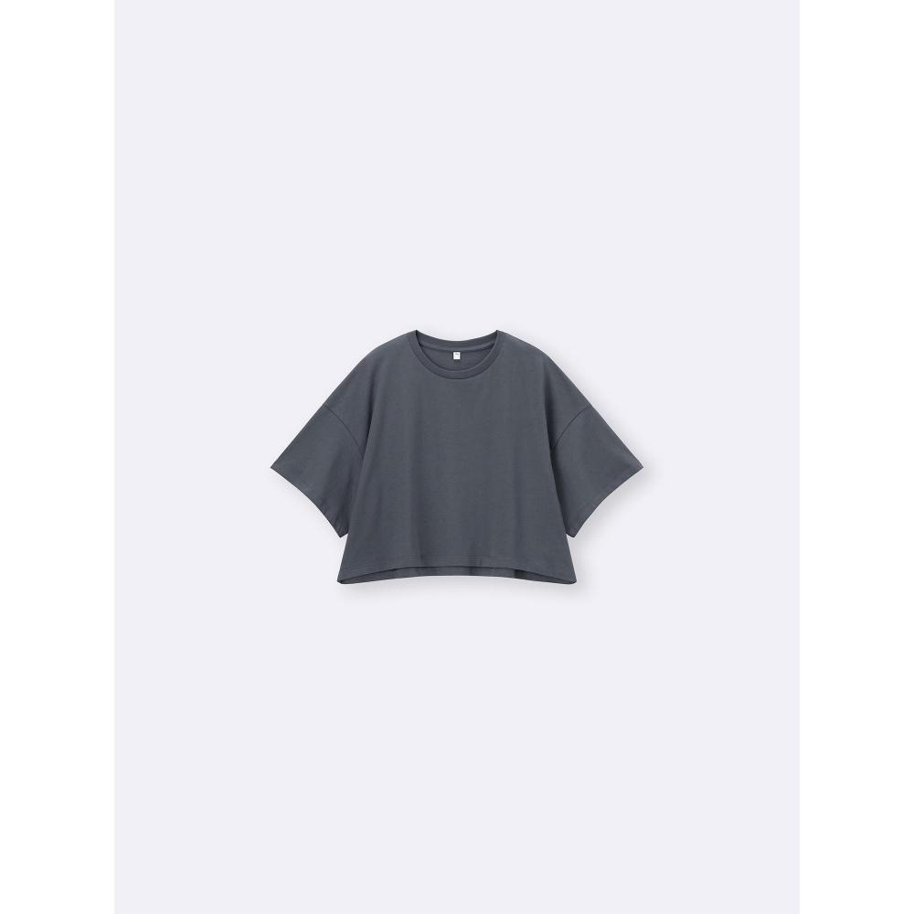Gu By Uniqlo Girls CoTTon Oversize Cropped T shirT Jr
