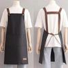 Oil-proof Kitchen Aprons Large Pocket Cooking Aprons New Working Clothes