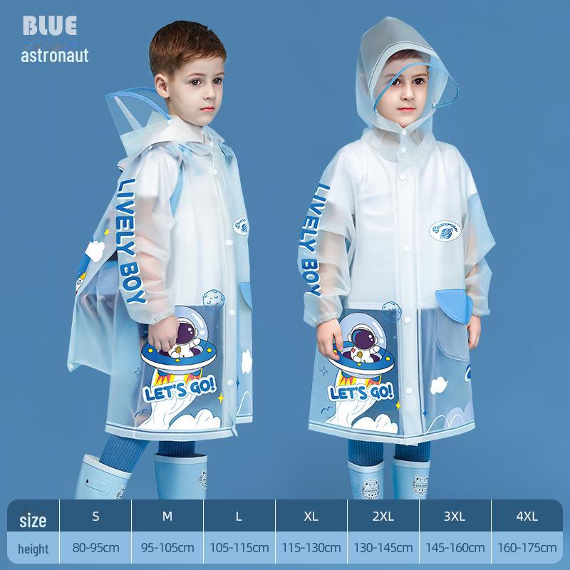 Kinder Wasserdichter Ganzkörper-Regenmantel mit Rucksack - Neuer 2025er Stil für Grundschuljungen und -mädchen