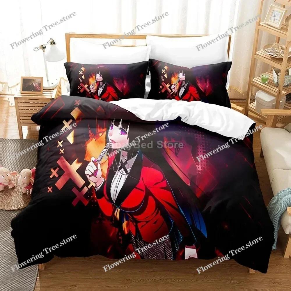 Kakegurui Bedding Set For Girl Anime 3d Duvet Cover Sets Comforter Bed Linen Twin Queen King Single Size Boys Kids Gift Cartoon0