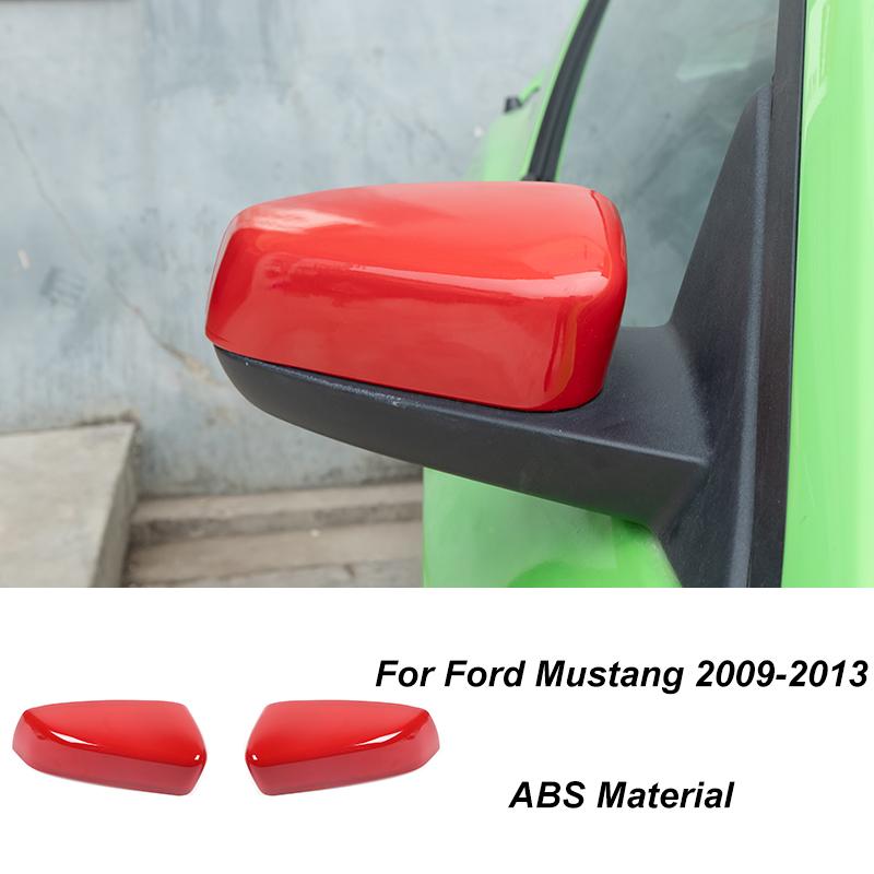 TESIN Car Red Interior Decoration Cover Stickers For Ford Mustang 2009 2010 2011 2012 2013 2014 Exterior Accessories Car