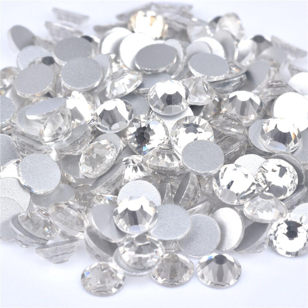 Crystal Ab Mixed Size Ss3-ss20 Bulk Package Non Hotfix Rhinestones Flat Back Rhinestones for Nail Art