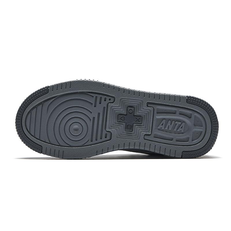 Anta Modische Bequeme Rutschfeste Erhöhte Höhe Low-Top Skateschuhe Damen Sneakers Grau Blau 922348001-11