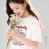 Girls' Stylish White Short-Sleeve T-Shirt for Teens and Big Kids - Lightweight Summer Top.