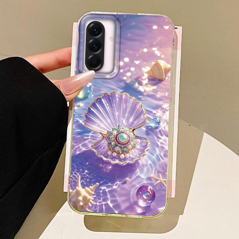 Ocean Pearl Shell Girls Phone Case for Samsung Galaxy A55 A56 A36 A26 A16 A53 A06 A14 A24 A34 A54 A15 A25 A35 A12 A07 A17 Cover