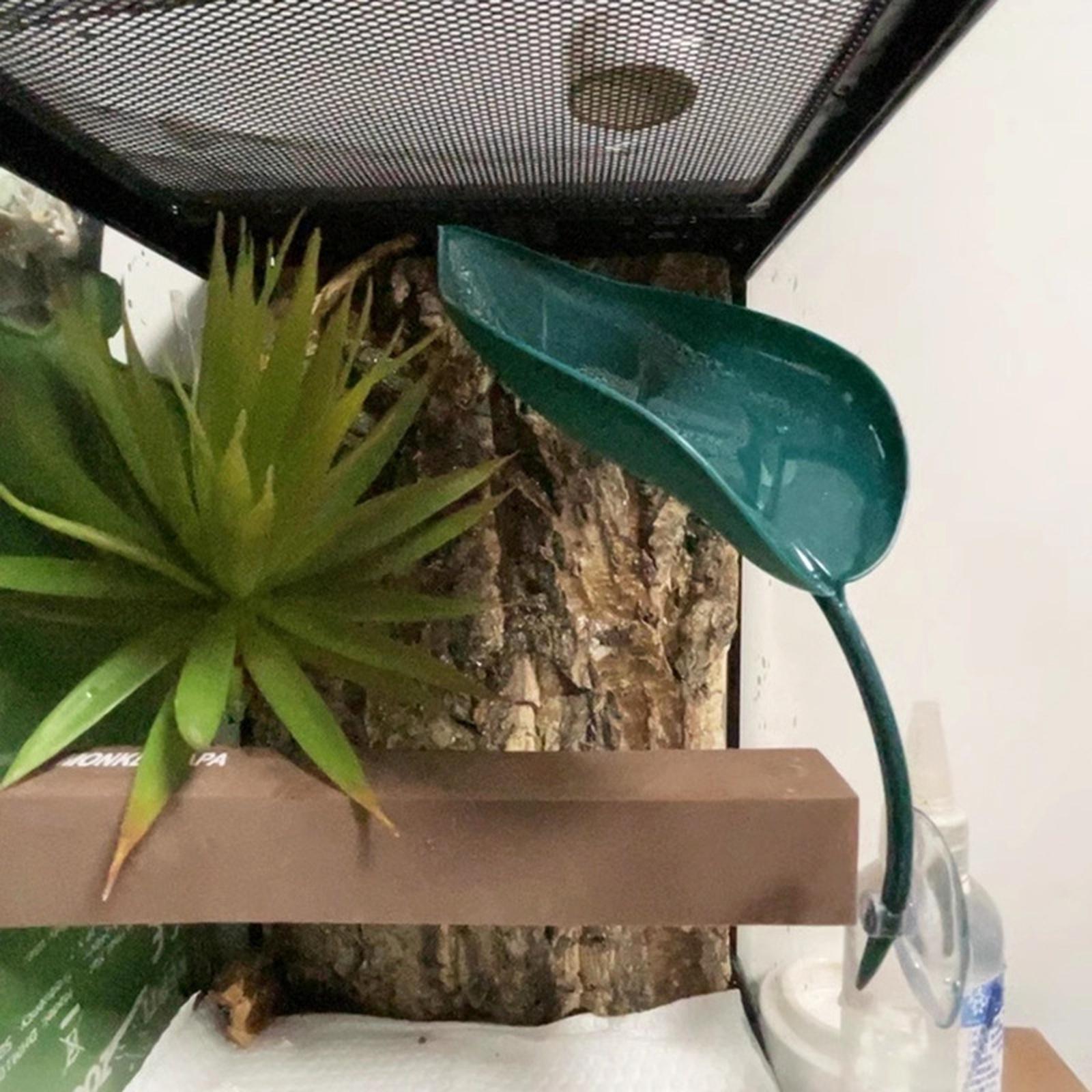 

Artificial Suction Plant Reptile Climbing Leaves for Crested Terrarium Decor one size темно-зеленого