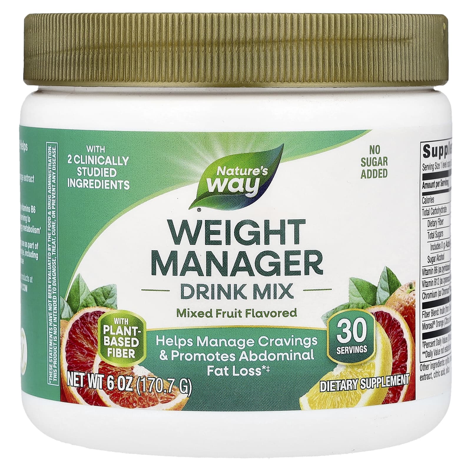 

Nature s Way, Weight Manager Drink Mix, Fruit Blend, 6 oz (170.7 g)
