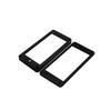 FLEOR 2Pcs Guitar Humbucker Pickup Mounting Frames Flat Bottom Pickup Rings Neck & Bridge for Electric Guitar (Black/Cream)