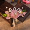 Pearl Tang Dynasty Hairpin Tassel Flower Hair Comb Classical Hanfu Headwear  Cheongsam Accessories