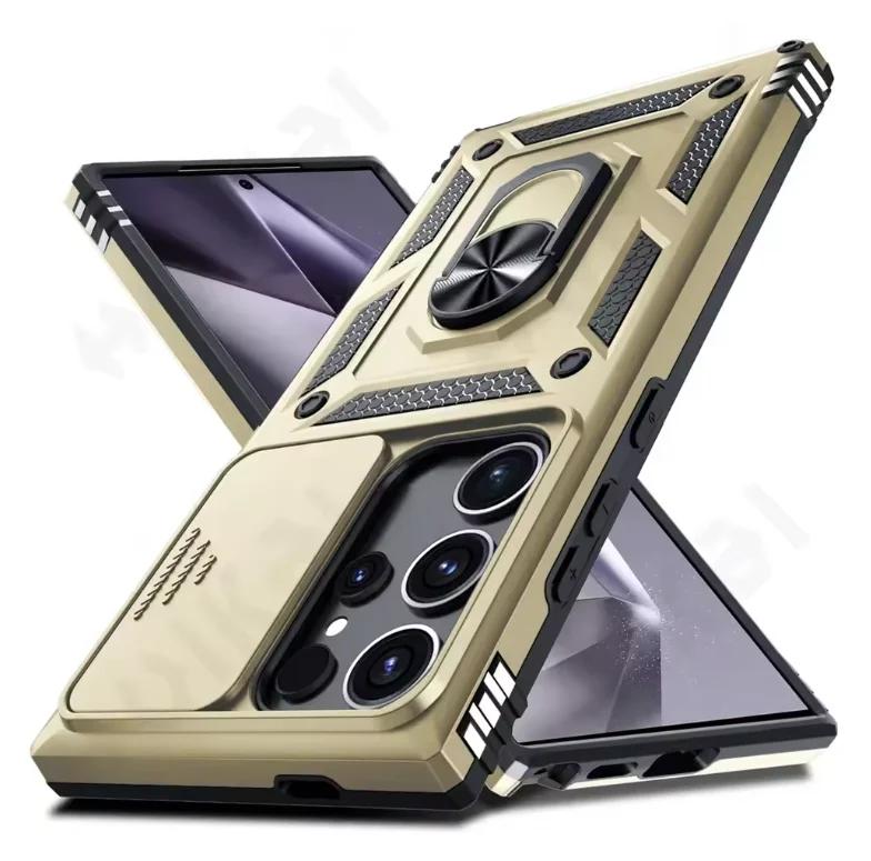 Pouzdro Pro Samsung Galaxy S25FE S25 Edge S24 S23 Ultra Plus FE A56 A36 A26 A17 A07 Kryt s ochranou posuvného fotoaparátu vojenské třídy