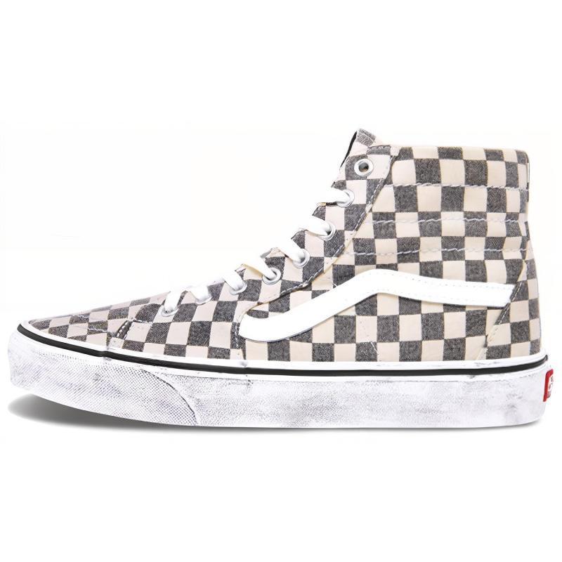 

Vans Sk8 Hi Tapered Washed Asphalt True White Checkerboard Vans VN0A4U16HQE 34.5