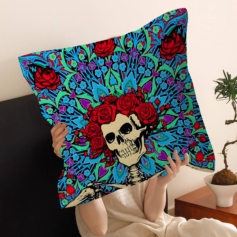 G-Grateful D-Dead Band Personalized Pillow Cover Kids Bedroom Wild Party Decor Pillowcase Kid Birthday Shower Gift