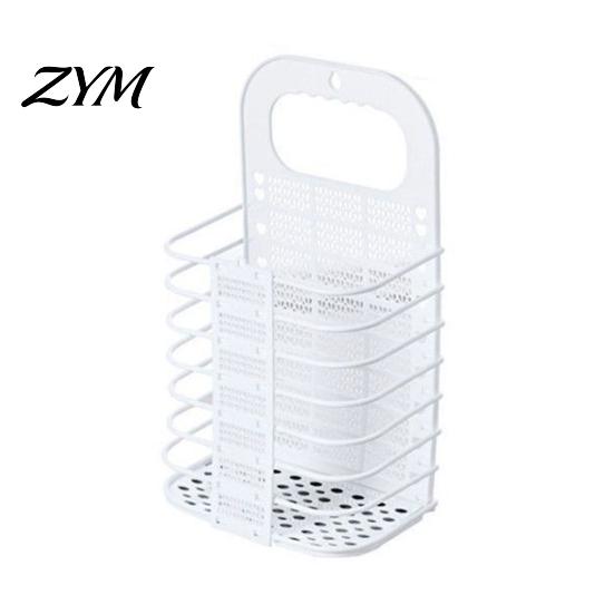 Foldable Hanging Hamper Laundry Basket, Breathable Hollow Design, Wall Mounted Portable Dirty Clothes Bag Space Saving Organizer, for Bathroom