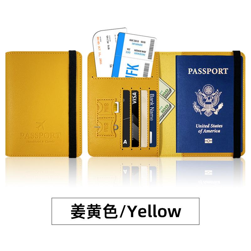 Multi-card Strap Passport Protection, This Set of Pu Thickened Leather Passport Clip Can Be Determined LOGO Leather Passport Bag