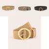 Bohemian Woven Nylon Belt With Plastic Buckle For Women Casual Fashion