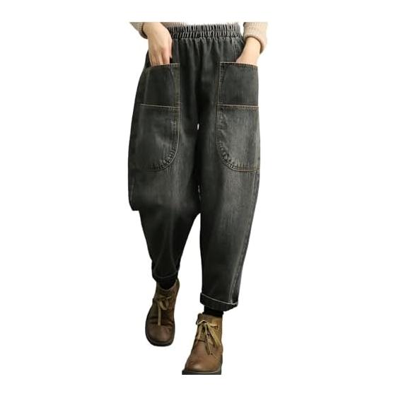 

[qiukala] Okayama Denim Sarouel Pants, Breathable, Non-stuffy, Smooth and Comfortable, Body Coverage, Beautiful Legs, No Fading, Anti-wrinkle,