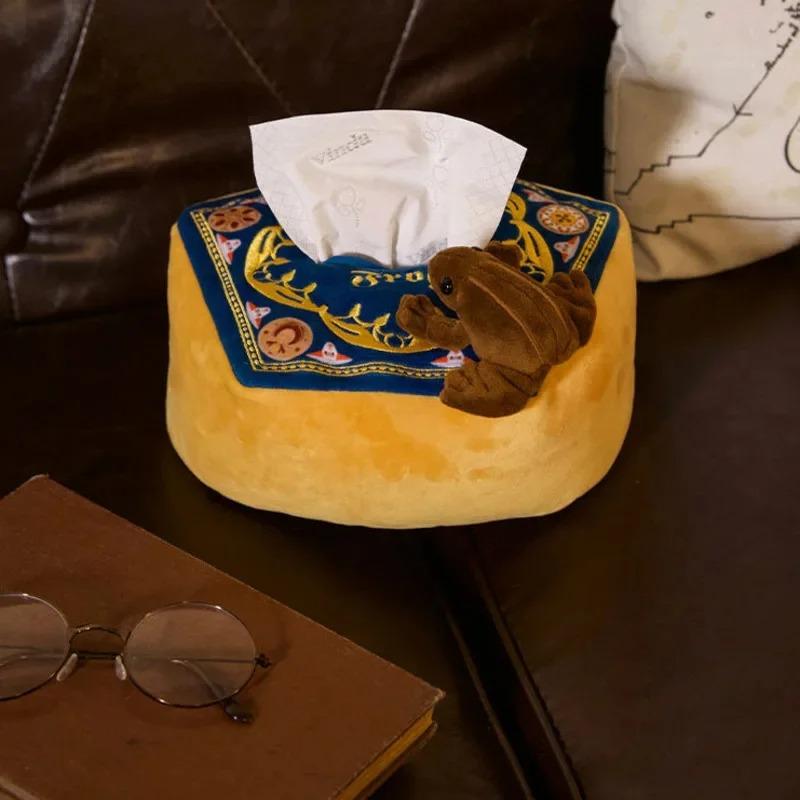 Chocolate Frogs Tissue Box Plush Potters Tissue Storage Boxs Embroidery Tissue Case Napkin Holder Cartoon Home Desktop Decor
