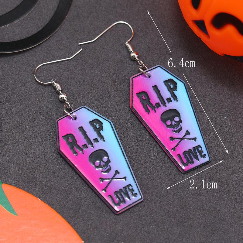 Quirky Skull and Bat Halloween Earrings for Women - Dark, Creative, and Fashionable
