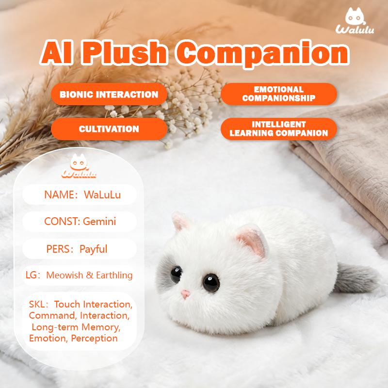 AI Plush Toy Custom Electronic Plush Voice Interactive Soft Cat for Children Gift Manufacturer