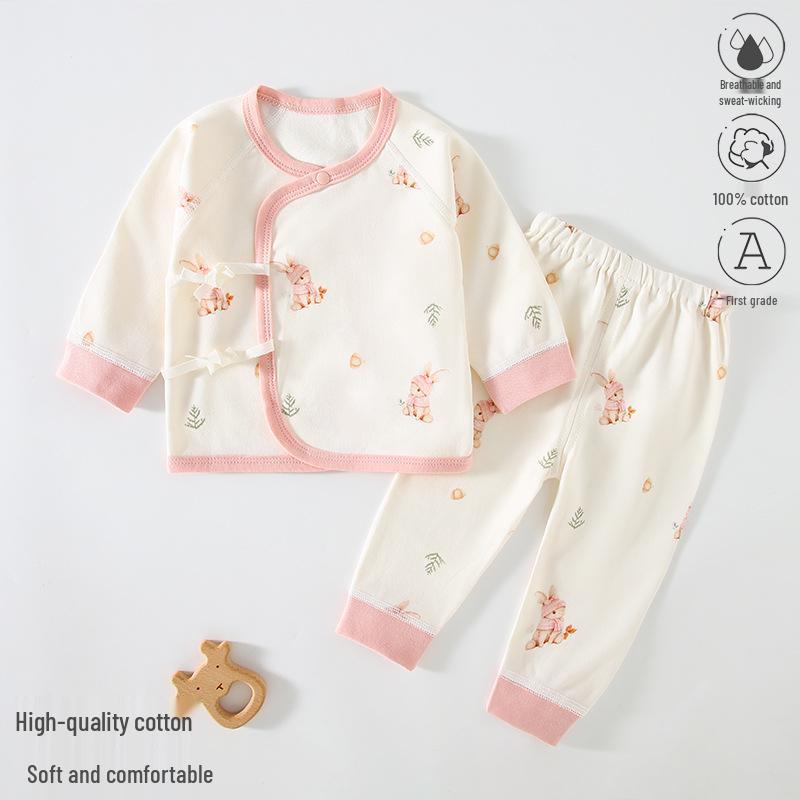 Set di Vestiti Autunnali per Bambini: Pantaloni in Puro Cotone e Abito da Monaco con Allacciatura Senza Osso