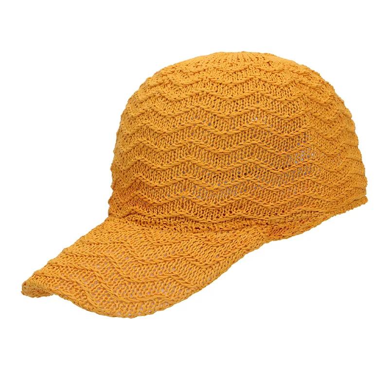 Summer Solid Color Peaked Hats Fashion Women Mesh Breathable Baseball Cap Personality Adjustable Snapback Hat Outdoor Sun Caps