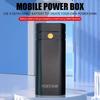 2 Slots 5V 18650 Power Bank Box Kit Fast Charging Power Bank TYPE-C USB Output Ports Plastic Shell Portable Battery Charger Case