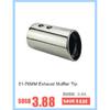 Universal Car Exhaust Muffler Tip Stainless Steel Elbow /Straight Pipe Modified Car Tail Throat Liner Pipe 