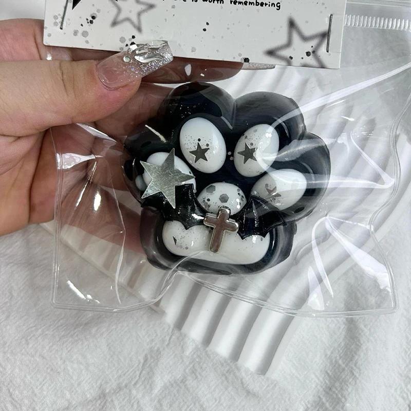 Giocattolo Fidget Squishy a forma di artiglio di gatto con paillettes carino, giocattolo antistress a rimbalzo lento, giocattolo antistress a pizzico, decompressione, zampa di gatto, giocattolo morbido da spremere