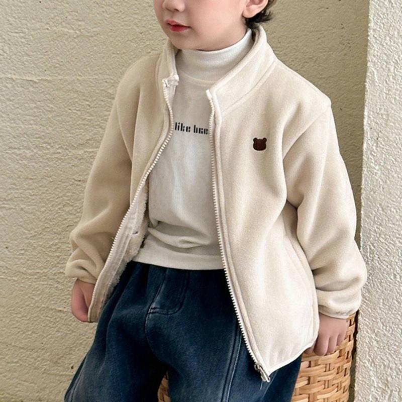 1-11 Years Kids Printed Zipper Coat