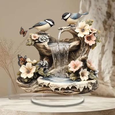 Vogel Schmetterling Gartenbrunnen Heimdekoration, Ornament Geeignet für Heimdekoration Ist Ein Ideales Geschenk für Familienmitglieder, Tischdekorationen für Zuhause