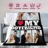 1pc Customized Blanket Your Design Logo Family Photo Print Warm Smooth Blanket Custom for Lover Dad Mom for Winter New Year Gift