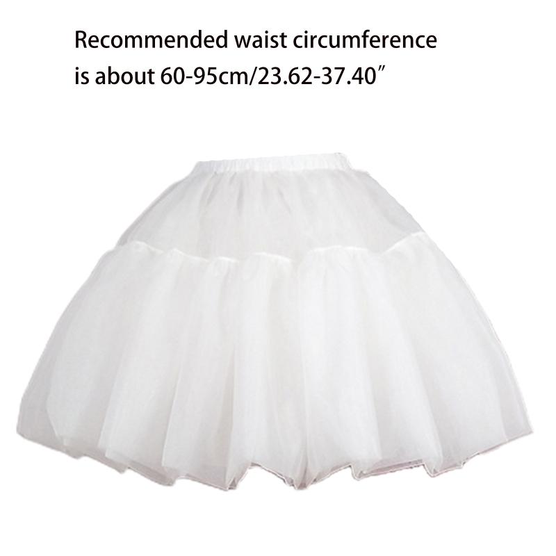 Women's Crinoline Petticoat Tutu Skirt Ball Gown Short Half Slips Multiple Layers Underskirt for Wedding Bridal Dress