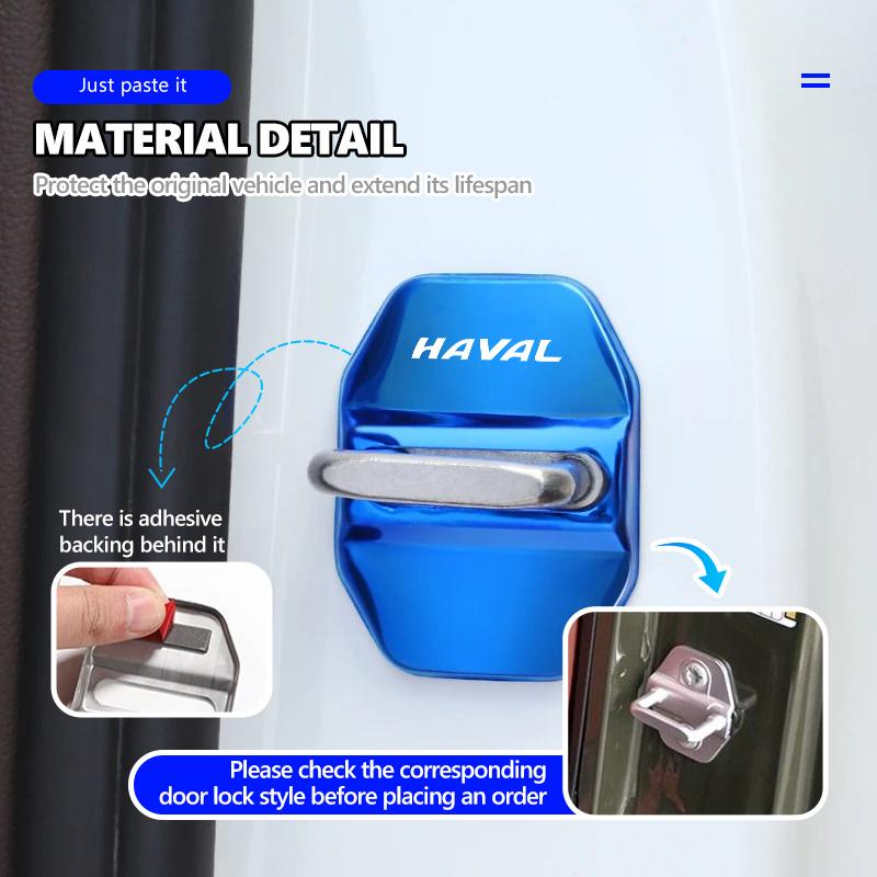 Car Door Lock Cover Stainless Steel Anti Corrosion Protection For Haval Great Wall Jolion H1 H2 H3 H4 H5 H6 H7 H9 F5 F7 M4 M6 F9