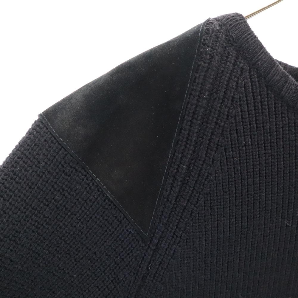 WILLIAM LOCKIE Old Scottish Wool Long Sleeve Elbow Patch Sweater 36 Knit Men's Used