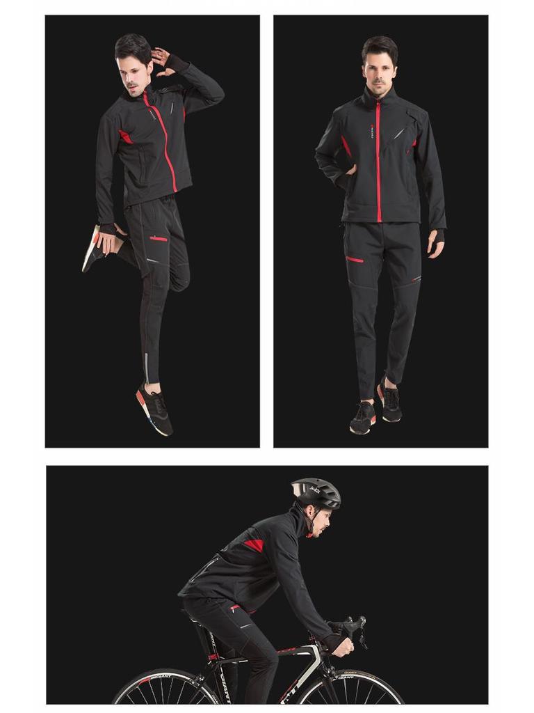 NUCKILY Unisex Winter-Radanzug - Winddichte Fleecehose für Wärme und Mountainbiking