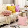 Geometric Rattan Pillow Cover Three-dimensional Autumn and Winter Cushion Simple Plush Special Embroidered Pillow Cover Waist Pillow