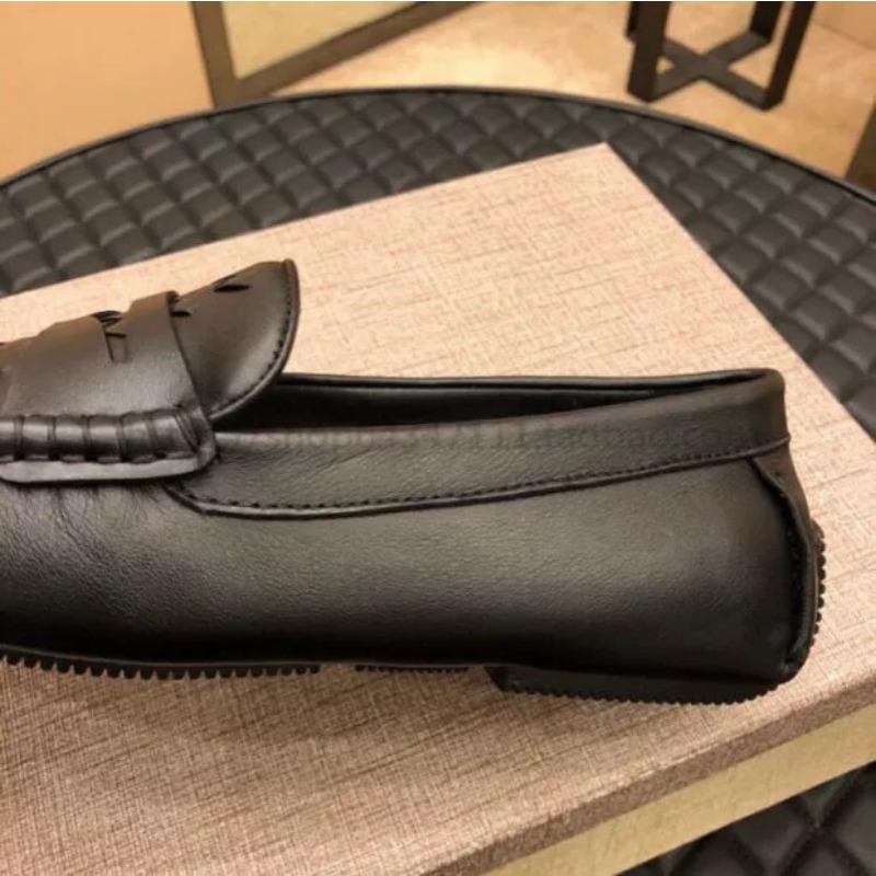 European Station Business Cowhide Weaving Casual Bean Shoes Men's Genuine Leather Laziness One Step Stepping Set Driving Shoes Trendy Shoes