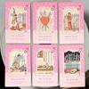 Pink Waite Tarot, The Dreamy Pink Collage Tarot Deck, 78  Aesthetic Kawaii Tarot Cards with Meanings, Double-embossed 12*7cm