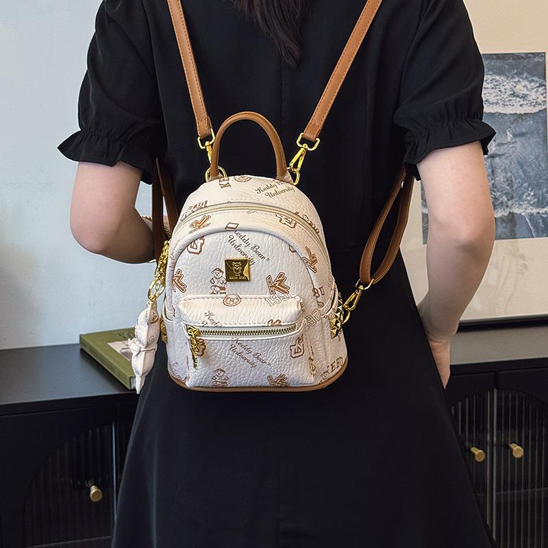Nuova Doppia Borsa a Spalla da Donna Stile College per Pendolari, Zaino Versatile da Viaggio, Mini Zaino Trendy Estivo