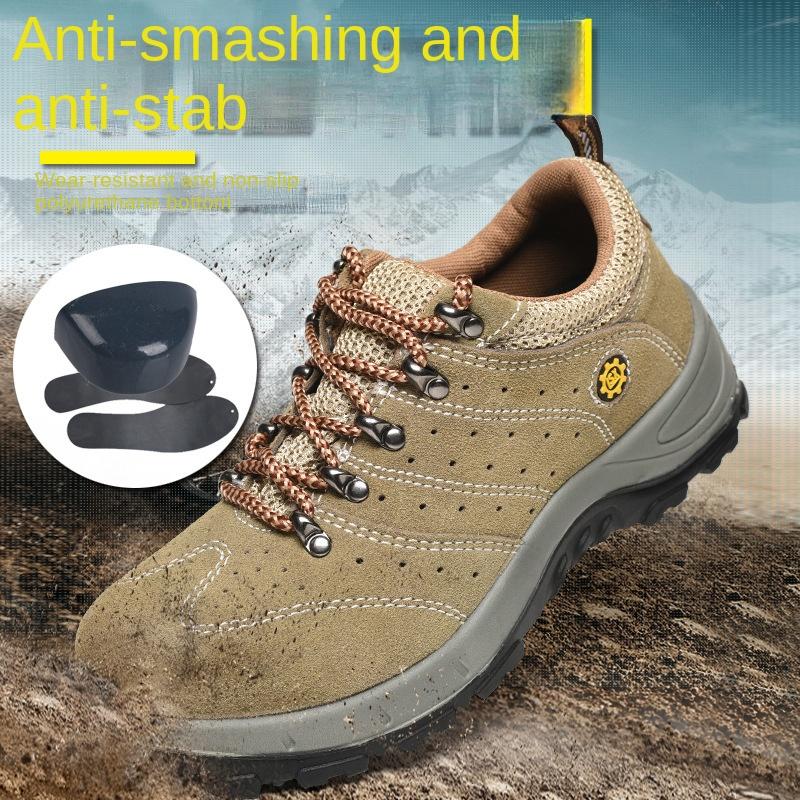 Labor Insurance Shoes Anti-smashing and Anti-piercing, Safety Shoes Wear-resistant and Anti-smashing Work Shoes Protective Shoes