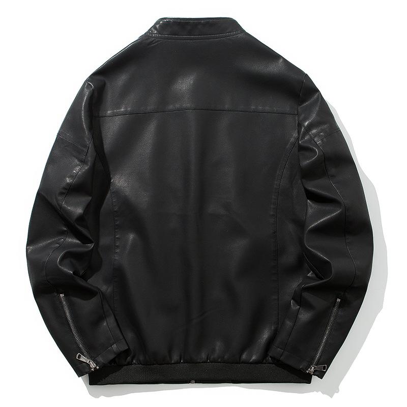Кожаная куртка мужская тонкая корейская стиль красивая осень и зима новый стиль весна — фото 2