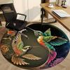 1pc Hummingbird Artwork Chair Carpet for Office, Round Non Slip Durable Large Size Office Carpet, Suitable for Office