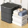 Large Capacity Fabric Storage Bag With Double Zipper Wide Opening Sturdy Handles For Home Clothes Bedding Organizing
