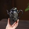 111ml Authentic Yixing Purple Clay Teapots Handmade Gold Drawing Ryoma Pot Raw Ore Stone Yellow Mud Kettle Zisha Tea Set Cha