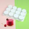 Silica Gel Mousse Cake Mold, Baker's Dessert Mousse DIY Chocolate Soap Candle Mold, 12-Cavity Cylindrical Sandwich Mold